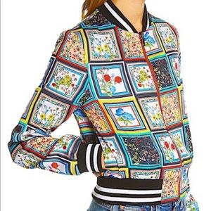 Alice + Olivia Lonnie Reversible Bomber Jacket In Multicolour